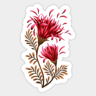 Daisies - Red / Olive / Black Sticker